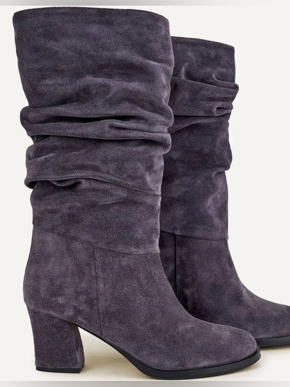 Suede Boots - Moon D’elle - Nube in Smoky Nebbia